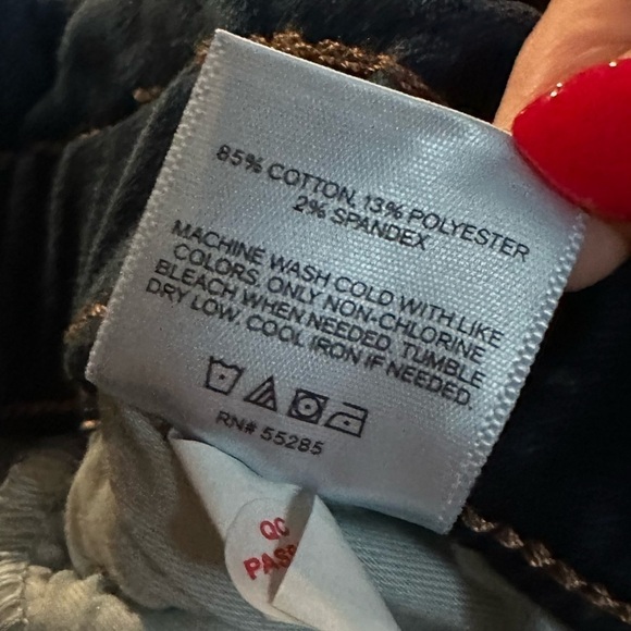 Express Super High Waisted Dark Denim Joggers - Picture 6 of 7